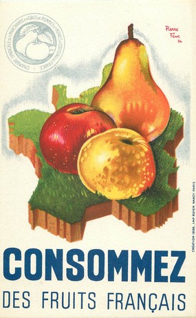 CPA PUBLICITE / Consommez des fruits français ! 