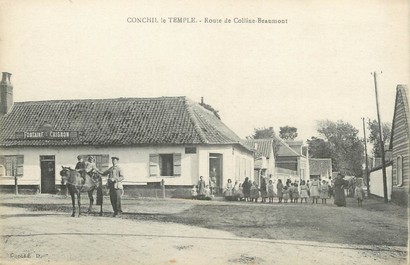 / CPA FRANCE 62 "Conchil Le Temple, route de Colline Beaumont"