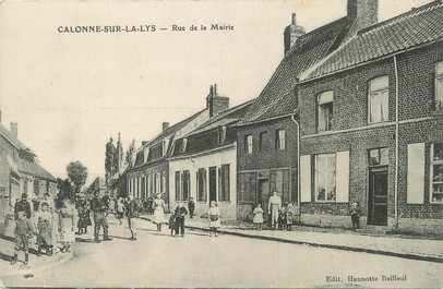 / CPA FRANCE 62 "Calonne sur La Lys, rue de la mairie"