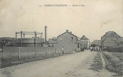 / CPA FRANCE 62 "Hersin Coupigny, usine à gaz"