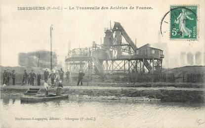 / CPA FRANCE 62 "Isbergues, la transvalle des Aciéries de France"