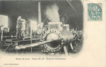 / CPA FRANCE 62 "Lens, machine d'extraction" / MINES