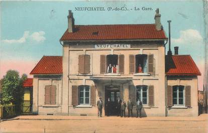 / CPA FRANCE 62 "Neufchâtel, la gare"