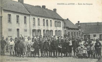 / CPA FRANCE 62 "Perne en Artois, école des garçons"