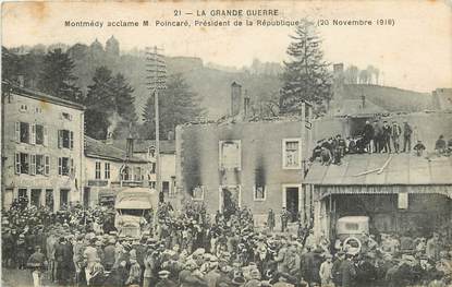 CPA FRANCE 55 "Montmédy acclame M.Poincaré, président de la République Française, 1918"