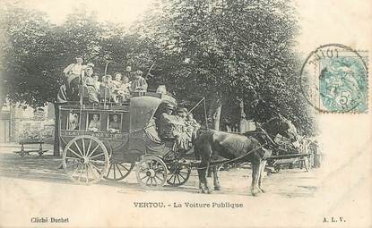 CPA  FRANCE 44 "Vertou, la voiture publique"