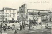 30 Gard / CPA FRANCE 30 "Aigues Mortes, la place Saint Louis "