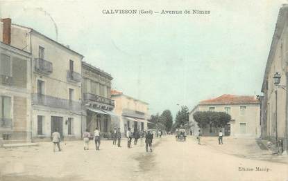 / CPA FRANCE 30 "Calvisson, avenue de Nîmes"