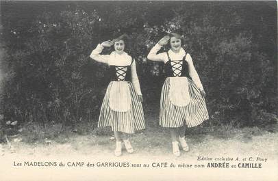 / CPA FRANCE 30 "Les Madelons du Camp des Garrigues"