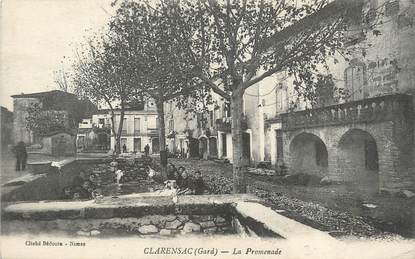 / CPA FRANCE 30 "Clarensac, la promenade"