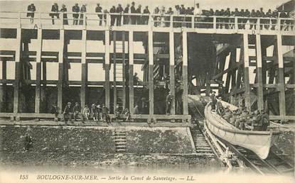 CPA FRANCE 62 "Boulogne sur mer, sortie du canot de Sauvetage"