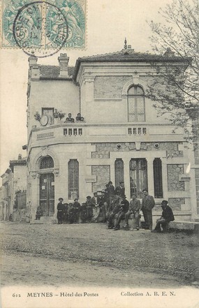 / CPA FRANCE 30 "Meynes, hôtel des postes"