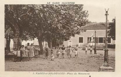 / CPA FRANCE 30 "Nages et Solorgues, place du monument"