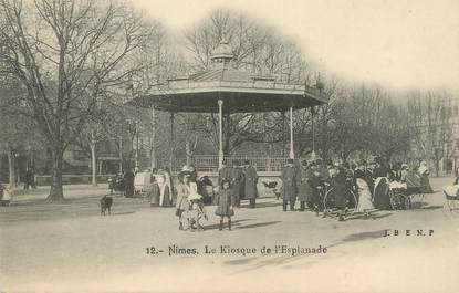 / CPA FRANCE 30 "Nîmes, le kiosque de l'esplanade"