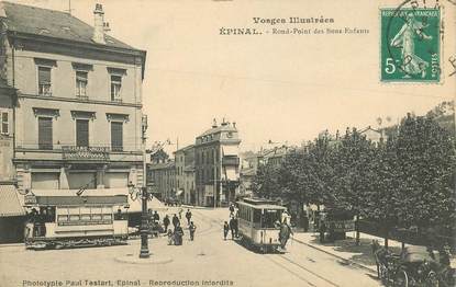 CPA FRANCE 88 "Epinal, le rond point des Bons Enfants" / TRAMWAY