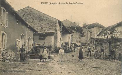 CPA FRANCE 88 "Isches, rue de la Grande Fontaine"