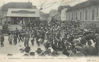 CPA FRANCE 88 "Gérardmer, cavalcade du 13 avril 1914, groupe musical"
