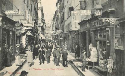 CPA FRANCE 83 " Toulon, la rue d'Alger" / PAPETERIE
