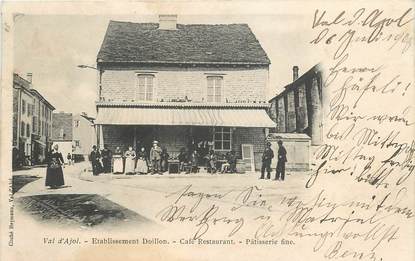 CPA FRANCE 88 "Le Val d'Ajol, Etablissement Doillon, café restaurant"