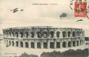 30 Gard / CPA FRANCE 30 "Nîmes Aviation, les arènes"