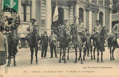 CPA FRANCE 65 "Cauterets, les guides à cheval"