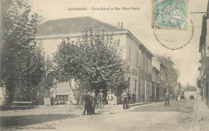 / CPA FRANCE 30 "Salindres, place Balard et rue Henri Merle"