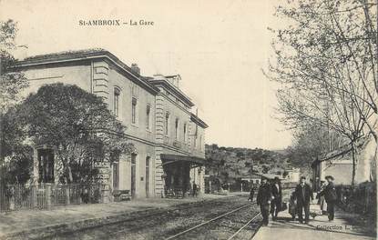/ CPA FRANCE 30 "Saint Ambroix, la gare"