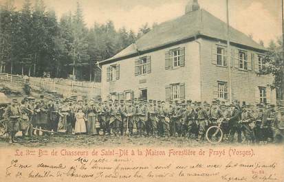CPA FRANCE 88 "Bataillon de Chasseurs de Saint Dié à la Maison forestière de Prayé"