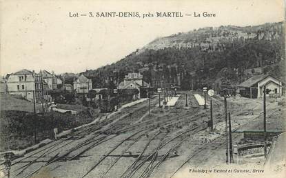 CPA FRANCE 46 "Saint Denis près Martel, la gare"