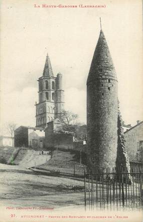 / CPA FRANCE 31 "Avignonet, restes des remparts et clocher de l'église"