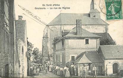 CPA FRANCE 89 "En Foret d'Othe, Coulours, la rue de l'Eglise"