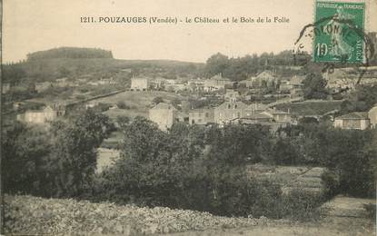 CPA FRANCE 85 "Pouzauges, le chateau et le Bois de la Folie"