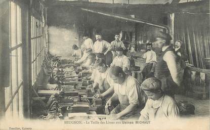 CPA FRANCE 89 "Beugnon, la taille des Limes aux Usines Michaut"