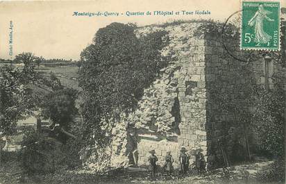 CPA FRANCE 82 "Montaigut de Quercy, quartier de l'Hoipital et tour féodale"