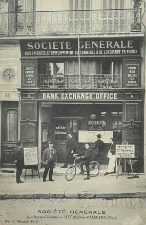 CPA FRANCE 83 "Hyères, Banque Société générale"