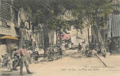 CPA FRANCE 83 "Le Luc, la Place aux Herbes"