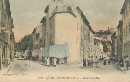 CPA FRANCE 83 "Le Luc, les rues des Carmes et d'Italie"