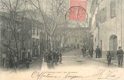 CPA FRANCE  83 "Pierrefeu, la rue Nationale"