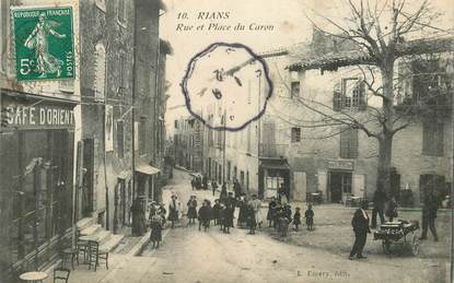 CPA FRANCE  83 "Rians, rue et Place du Caron"