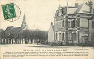 89 Yonne CPA FRANCE 89 "la Celle Saint Cyr, la place de la mairie et Eglise"