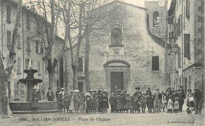 CPA FRANCE 83 "Solliès Toucas, place de l'Eglise"