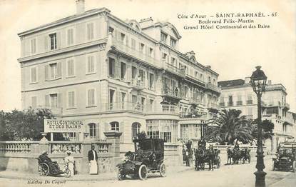 CPA FRANCE 83 "Saint Raphaël, Boulevard Félix Martin, Grand Hotel Continental et des Bains"