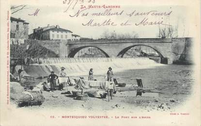 / CPA FRANCE 31 "Montesquieu Volvestre, le pont sur l'Arize"