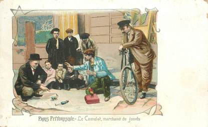 CPA FRANCE 75 "Paris pittoresque, Le Camelot, marchands de jouets"