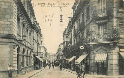 CPA FRANCE 19 "Brive, rue de l'Hotel de Ville, Hôtel des Postes"