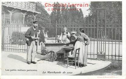 CPA FRANCE 75 "Paris, La Marchande de coco" / PUB CHOCOLAT LORRAIN, NANCY