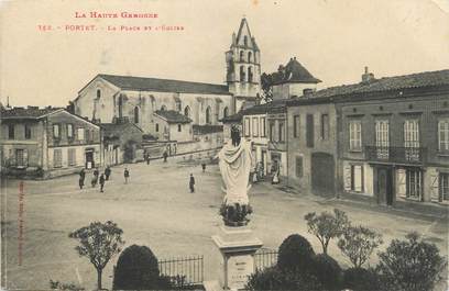 / CPA FRANCE 31 "Portet, la place et  l'église"