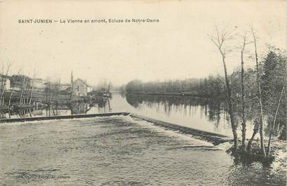 CPA FRANCE 87 "Saint Junien, la Vienne en amont, Ecluse de Notre Dame"