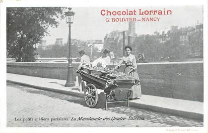 CPA FRANCE 75 "Paris, La Marchande des Quatre Saisons" / PUB CHOCOLAT LORRAIN, NANCY