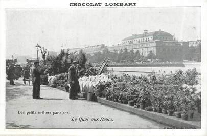 CPA FRANCE 75 "Paris, Le Quai aux Fleurs" / PUB CHOCOLAT LOMBART